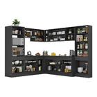 Armário De Cozinha Completa De Canto Com Rodapé Veneza Multim