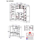Armário De Cozinha Completa De Canto Com Rodapé Veneza Multim