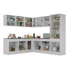 Armário De Cozinha Completa De Canto Com Rodapé Veneza Multim