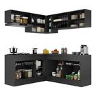 Armário De Cozinha Completa De Canto Com Rodapé Veneza Multim