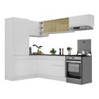 Armário De Cozinha Completa De Canto Com Rodapé Veneza Multim