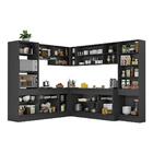 Armário De Cozinha Completa De Canto Com Rodapé Veneza Multim