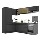 Armário De Cozinha Completa De Canto Com Rodapé Veneza Multim