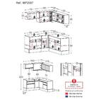 Armário De Cozinha Completa De Canto Com Rodapé Veneza Multim