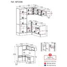 Armário De Cozinha Completa De Canto Com Rodapé Veneza Multim