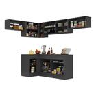 Armário De Cozinha Completa De Canto Com Rodapé Veneza Multim