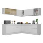 Armário De Cozinha Completa De Canto Com Rodapé Veneza Multim