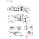 Armário De Cozinha Completa De Canto Com Rodapé Veneza Multim