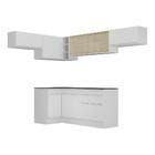 Armário De Cozinha Completa De Canto Com Rodapé Veneza Multim