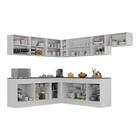 Armário De Cozinha Completa De Canto Com Rodapé Veneza Multim