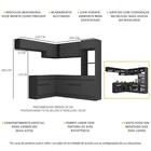 Armário De Cozinha Completa De Canto Com Rodapé Veneza Multim