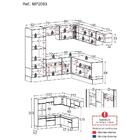 Armário De Cozinha Completa De Canto Com Rodapé Veneza Multim