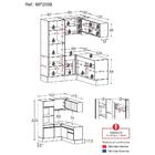 Armário De Cozinha Completa De Canto Com Rodapé Veneza Multim