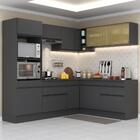 Armário De Cozinha Completa De Canto Com Rodapé Veneza Multim