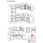 Armário De Cozinha Completa De Canto Com Rodapé Veneza Multim