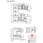 Armário De Cozinha Completa De Canto Com Rodapé Veneza Multim