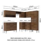 Armário De Cozinha Completa De Canto Madesa Emilly Rock Com B