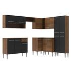 Armário De Cozinha Completa De Canto Madesa Emilly Rock Com B