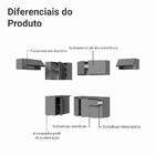 Armário De Cozinha Completa De Canto Suspenso 405cm Cinza Nic