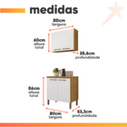 Armário De Cozinha Completa E Lavanderia Com Balcão Ametista