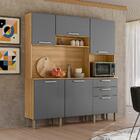 Armário De Cozinha Completa Ferrara 6 Portas 2 Gavetas Freijó