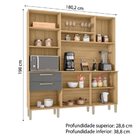 Armário De Cozinha Completa Ferrara 6 Portas 2 Gavetas Freijó