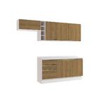 Armário De Cozinha Completa Garrafeiro 100% Mdf 260cm Branco/