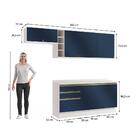 Armário De Cozinha Completa Garrafeiro 100% Mdf 260cm Branco/