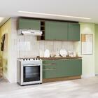 Armário De Cozinha Completa Garrafeiro 100% Mdf 260cm Nogueir