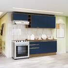 Armário De Cozinha Completa Garrafeiro 100% Mdf 260cm Nogueir