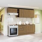 Armário De Cozinha Completa Garrafeiro 100% Mdf 260cm Nogueir