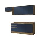 Armário De Cozinha Completa Garrafeiro 100% Mdf 280cm Nogueir