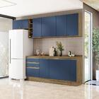 Armário De Cozinha Completa Garrafeiro 100% Mdf 280cm Nogueir