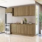 Armário De Cozinha Completa Garrafeiro 100% Mdf 280cm Nogueir