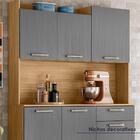 Armário De Cozinha Completa Genova 6 Portas 1 Gaveta Freijó /