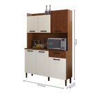 Armário De Cozinha Completa Genova Nogueira / Off White