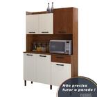 Armário De Cozinha Completa Genova Nogueira / Off White