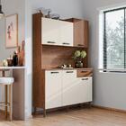 Armário De Cozinha Completa Genova Nogueira / Off White