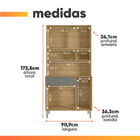 Armário De Cozinha Completa Golden 6 Portas 1 Gaveta Freijó /