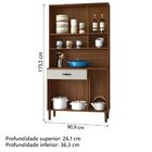 Armário De Cozinha Completa Golden Nogueira / Off White