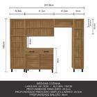 Armário De Cozinha Completa Jade 5 Peças Boreal - Móveis Arap