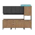Armário De Cozinha Completa Lótus Loft Carraro Freijó/preto