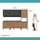 Armário De Cozinha Completa Lótus Loft Carraro Freijó/preto