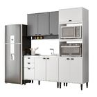 Armário De Cozinha Completa Lótus Slim Carraro Branco/tit