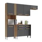 Armário De Cozinha Completa Luísa Com Balcão 7 Portas 2 Gavet