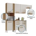 Armário De Cozinha Completa Luísa Com Balcão 7 Portas 2 Gavet