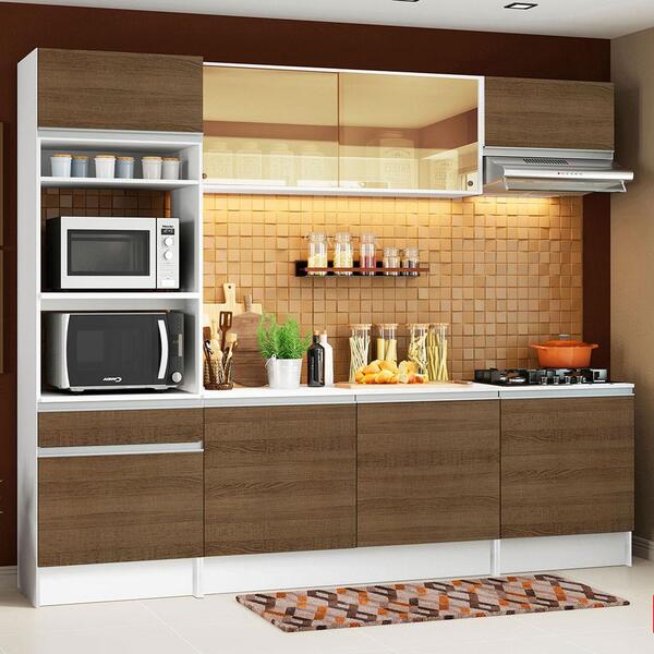 Armário De Cozinha Completa Madesa Diamante Com Balcão E Tamp