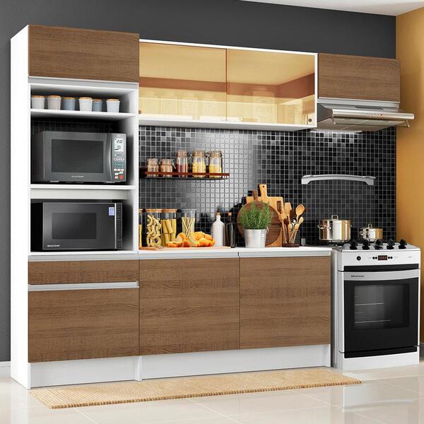 Armário De Cozinha Completa Madesa Diamante Com Um Balcão E T