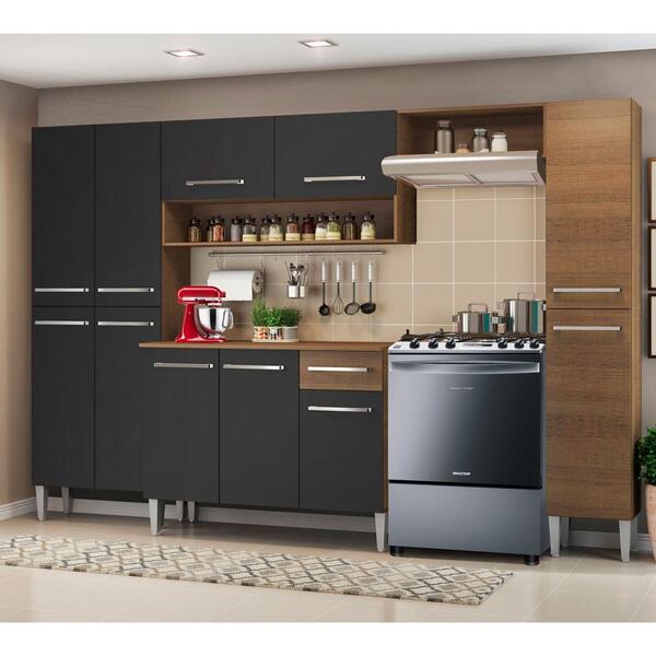 Armário De Cozinha Completa Madesa Emilly Hit Com Balcão 11 P