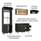 Armário De Cozinha Completa Madesa Reims 260001 Com Balcão E